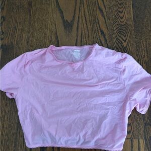 SKIMS Light Pink Top with Lace Trim